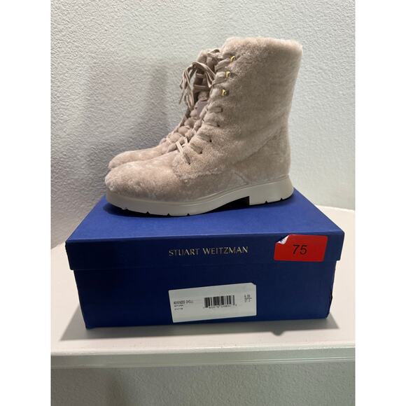 STUART WEITZMAN NIB $695 McKenzee Chill in Natural Boot Size Women's 37 or 6.5 - Picture 2 of 11
